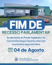 FIM DE RECESSO PARLAMENTAR 